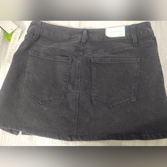 Black Denim Mini Skirt - Picture 3 of 6